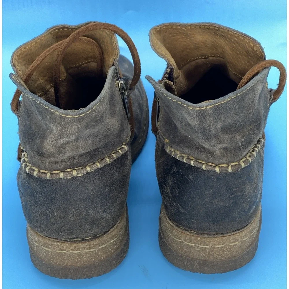 Born Calyn Gray Suede Boots Women's Size 8.5 Mori Kei Goblincore Fairy Grunge